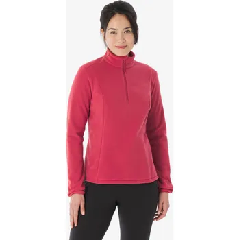 Pánská mikina QUECHUA Dámská turistická fleecová mikina MH 100 XS ČERVENÁ