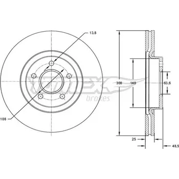 Brzdový kotouč Brzdový kotouč TOMEX Brakes TX 71-77