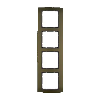 Elektrická zásuvka Rámeček Berker B.3, Alu, hnědá/antracit Rozměry: 4-násobný