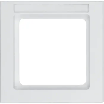Elektrická zásuvka Rámeček s popisovým polem Berker Q.3, bílá sametová Rozměry: 1-násobný