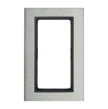 Elektrická zásuvka Rámeček s velkým výřezem, Berker B.7, ušlecht. ocel/antracit