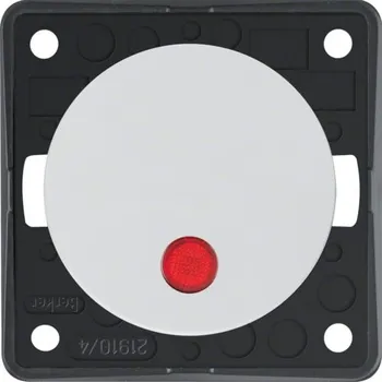 Elektrická zásuvka Berker Kolébka ovládací 12V s červenou čočkou, Integro Flow/Pure, antracit, mat Barva: Bílá, Povrch: Mat