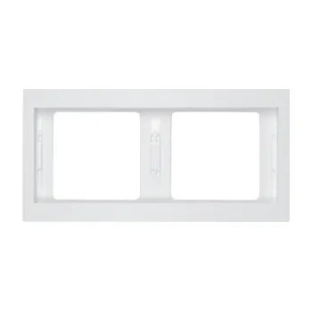Elektrická zásuvka Rámeček Berker K.1, bílá, lesk Orientace: Vodorovný, Rozměry: 2-násobný