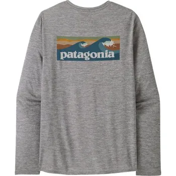 Pánské termoprádlo Pánské funkční tričko Patagonia LONG-SLEEVED CAPILENE COOL DAILY GRAPHIC SHIRT - WATERS - šedá XXL