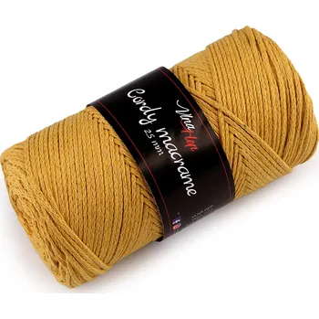Příze Pletací příze Cordy Macrame 250 g, barva 12 (8190) hořčicová