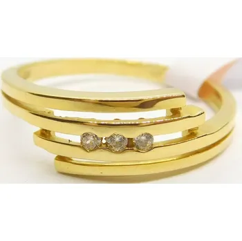 Prsten Klenoty Budín Dámský zlatý prsten se zirkony 585/2,29gr vel. 58 HK1237 (Klenoty Budín Dámský zlatý prsten se zirkony 585/2,29gr vel. 58 HK1237)