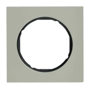 Elektrická zásuvka Rámeček Berker R.3, ušlecht. ocel/černá Rozměry: 1-násobný