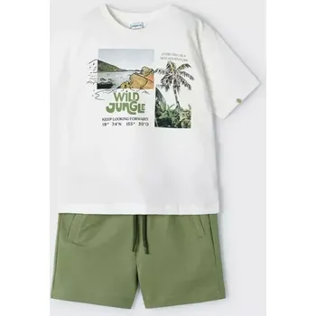 Chlapecká souprava s kraťasy Mayoral 3605-10 khaki velikost 128