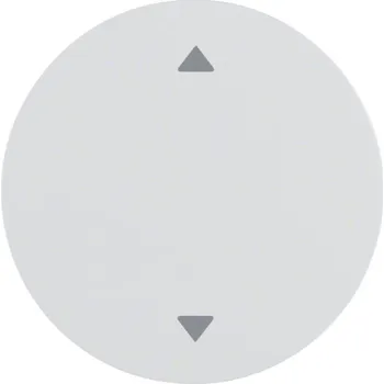 Elektrická zásuvka Kryt s potiskem symbolu šipek, Berker R.1/R.3/R.8 Barva: Bílá, Povrch: Lesk