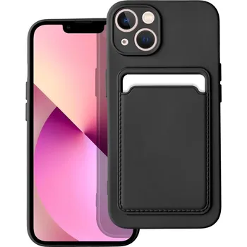 Pouzdro na mobilní telefon Silicone CARD case pouzdro / kryt s přihrádkou Apple iPhone 14 Plus (6,7"), černé