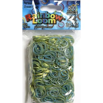 kreativní sada Rainbow Loom ® náhradní gumičky třpytivé oceán