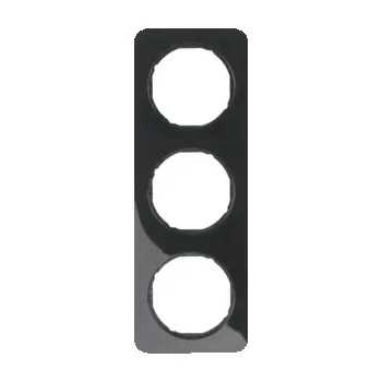 Elektrická zásuvka Rámeček Berker R.1, černá, lesk Rozměry: 3-násobný