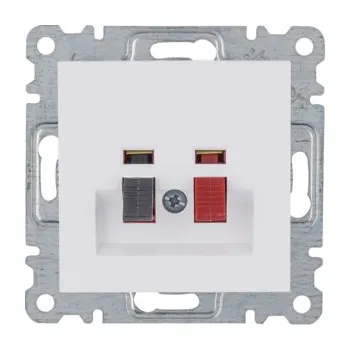 Elektrická zásuvka Hager Reproduktorová zásuvka MONO, Lumina, bílá lesk