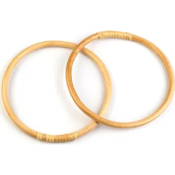 Bambusová ucha na tašky / lapač snů Ø15 cm, barva 1 (15 cm) bambus světlý