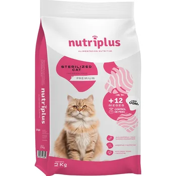 Krmivo pro kočku Výhodné balení: 2x 2kg Nutriplus Cat Adult Sterilised granule pro kočky