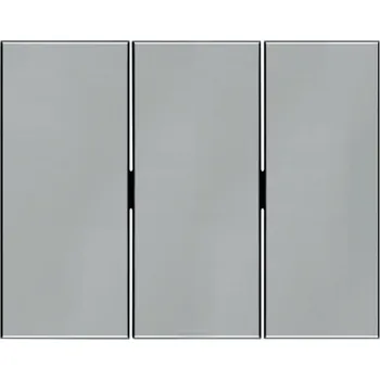 Elektrická zásuvka Kryt dělený 3-násobný, Berker K.1/K.5 Barva: Nerezová ocel, Povrch: Lak