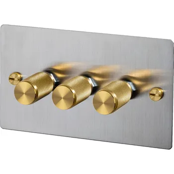 vypínač Buster + Punch 3G STMÍVAČ / OCEL / MOSAZ