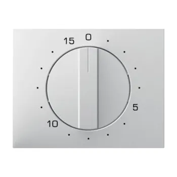 vypínač Centrální díl s regulačním knoflíkem mechanických spínacích hodin, Berker K.1, bílá, lesk Barva: Bílá, Povrch: Lesk