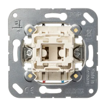 Jung Tlačítko, 1pólový, 1cestný rozpínací kontakt se samostatnými kontakty pro kontrolku 10 A 250 V ~