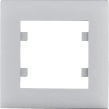Hager Rámeček, Lumina intense, stříbrná mat Orientace: Vodorovný, Rozměry: 1-násobný