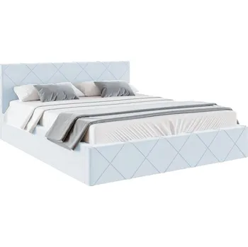 Postel Čalouněná postel CARO 120x200 s kovovým zdvižným roštem SVĚTLE MODRÁ