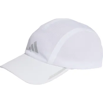 Kšiltovka ADIDAS Kšiltovka Running AEROREADY Four-Panel Mesh BÍLÁ|ŠEDÁ