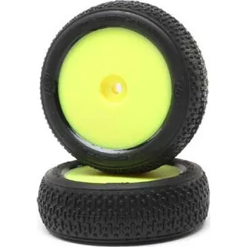 RC vybavení Mini-B: Losi kolo s pneu Taper Pin přední, žlutý disk (2 ks)