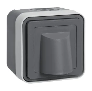 Elektrická zásuvka Zásuvka pro kabelový vývod, komplet., IP 55, Berker W.1, sv. šedá, mat