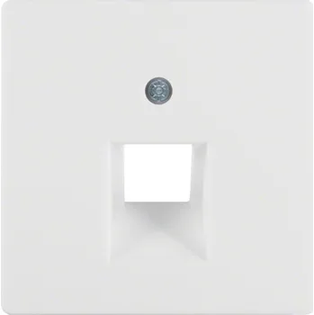 Elektrická zásuvka Centrální díl, pro zásuvku datovou 1x RJ45 Berker Q.1/Q.3/Q.7/Q.9 Barva: Bílá, Povrch: Sametová