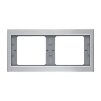 Elektrická zásuvka Rámeček Berker K.5, Alu Orientace: Vodorovný, Rozměry: 2-násobný