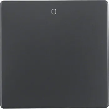 Elektrická zásuvka Kryt s potiskem "0" Berker Q.1/Q.3/Q.7/Q.9 Barva: Antracit, Povrch: Sametová