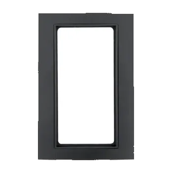 Elektrická zásuvka Rámeček s velkým výřezem, Berker B.3, Alu, černá/antracit