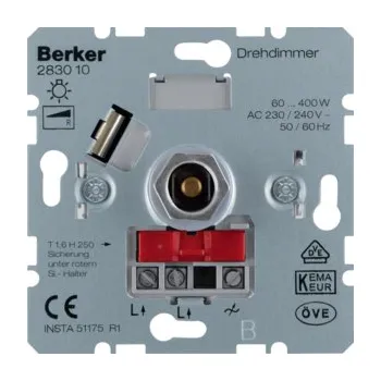 Elektrická zásuvka Berker Stmívač, otočný s přepínačem, domácí elektronika