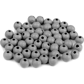 Korálek Dřevěné korálky Ø8 mm, barva 27 šedá paloma