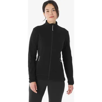Pánská mikina QUECHUA Dámská turistická fleecová mikina MH 100 S ČERNÁ