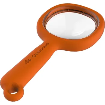 Lupa QUECHUA Dětská turistická lupa s trojnásobným zvětšením MH 100 ORANŽOVÁ