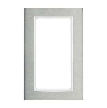 Elektrická zásuvka Rámeček s velkým výřezem, Berker B.7, ušlecht. ocel/bílá