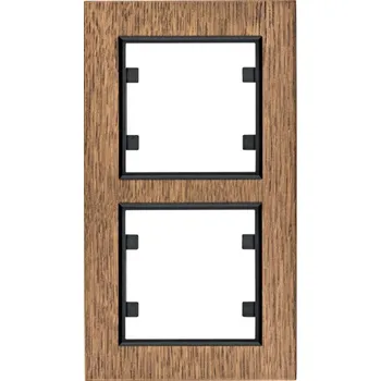 vypínač Hager Rámeček, Lumina passion, dřevo černý dub Orientace: Svislý, Rozměry: 2-násobný