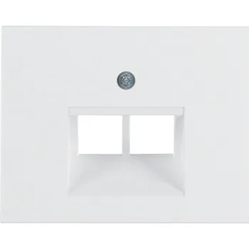 Elektrická zásuvka Centrální díl, pro zásuvku datovou 2x RJ45 Berker K.1/K.5 Barva: Bílá, Povrch: Lesk