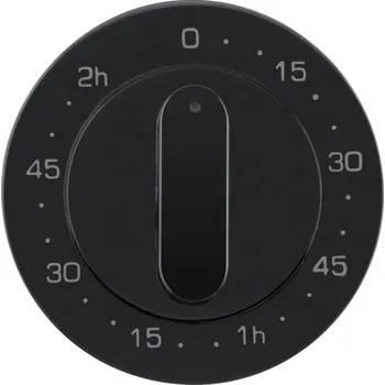 vypínač Centrální díl, mechanický časovač otočný, max. 120 minut, Berker R.1/R.3/R.8 Barva: Černá, Povrch: Lesk