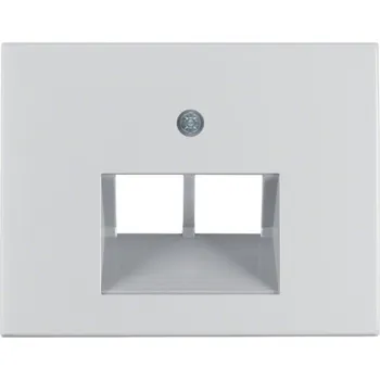 Elektrická zásuvka Centrální díl, pro zásuvku datovou 2x RJ45 Berker K.1/K.5 Barva: Alu elox