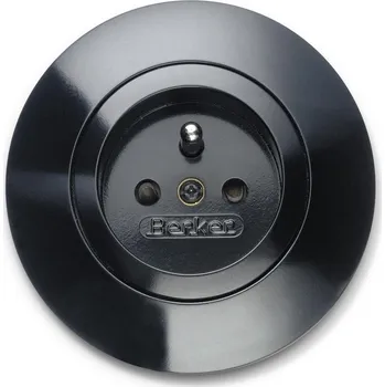 Elektrická zásuvka Berker Zásuvka se zemnícím kolíkem s ochrannou proti dotyku a svodiče přepětí T3 akust., Berker, Serie 1930 Barva: Černá, Povrch: Lesk