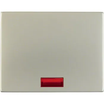 Elektrická zásuvka Berker Kryt jednoduchý s průzorem K.1/K.5 Barva: Nerezová ocel, Povrch: Mat