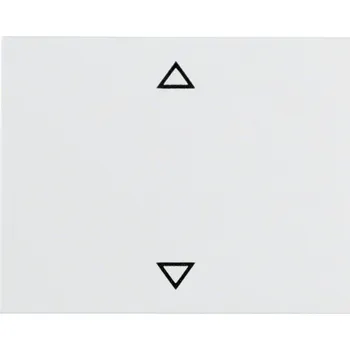 Elektrická zásuvka Kryt s potiskem symbolu šipek, Berker K.1/K.5 Barva: Bílá, Povrch: Lesk