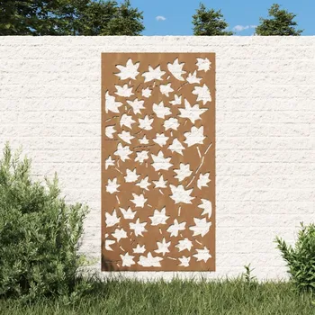 Zahradní dekorace vidaXL Zahradní nástěnná dekorace 105 x 55 cm corten Javorový list [824479]