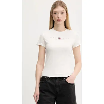 Pánské oblečení Bavlněné tričko Tommy Jeans DW0DW21422 béžová 01X, vel. M