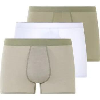 Boxerky LIVERGY® Pánské boxerky, 3 kusy (olivová/bílá, 5/M)