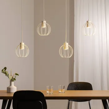 HELam Závěsné svítidlo STARLIGHT, krémově bílé, 4 světla, délka 100 cm kovové krémově bílá 4 x 4,8 W LED - Doprava zdarma