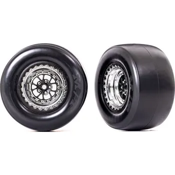 RC vybavení Traxxas kolo, disk Weld chrom/černý, pneu smoke (2) (zadní)