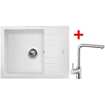 Kuchyňský dřez Sinks PERFECTO 650 Milk + ELKA lesklá